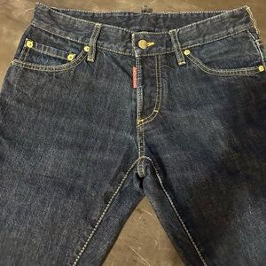 DSQUARED Dark Indigo Straight Jeans